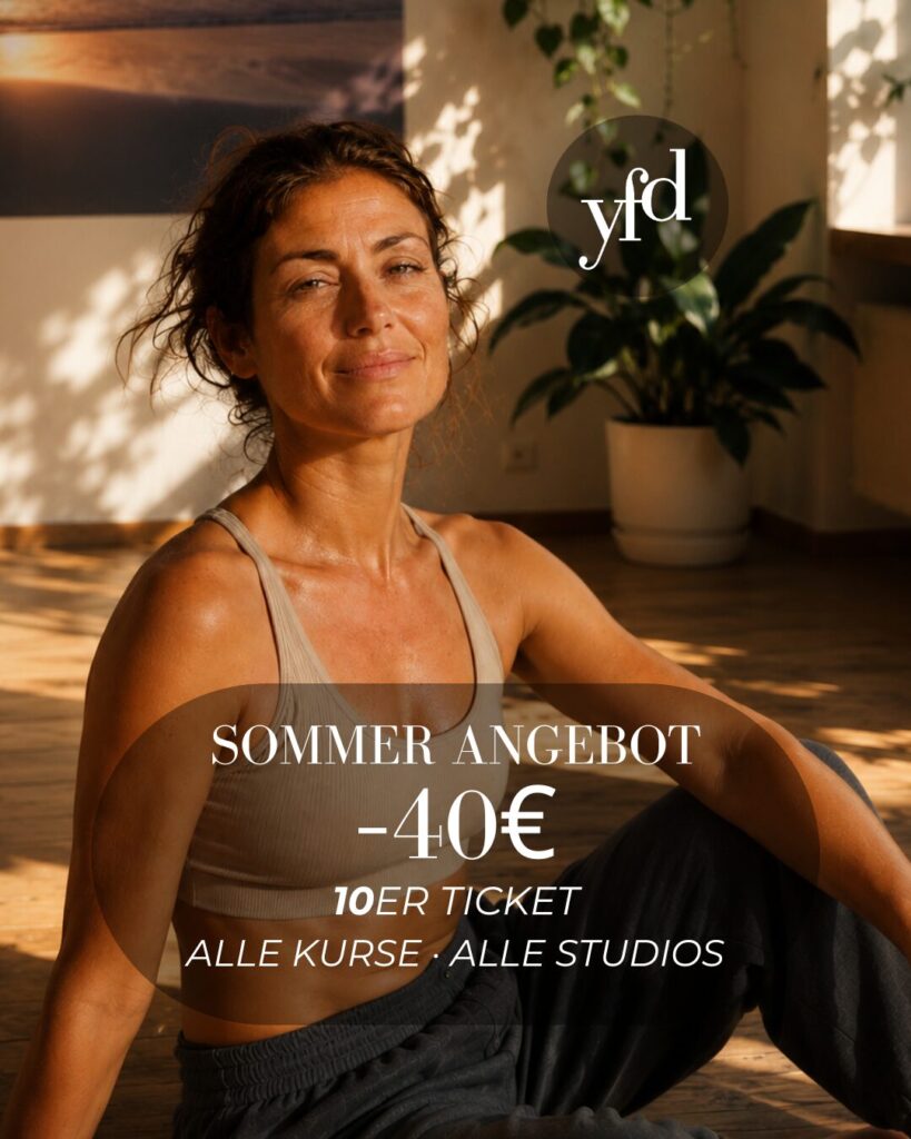 Sommer Angebot: 10er Yoga-Ticket Berlin – 40 € sparen | yogafürdich Berlin