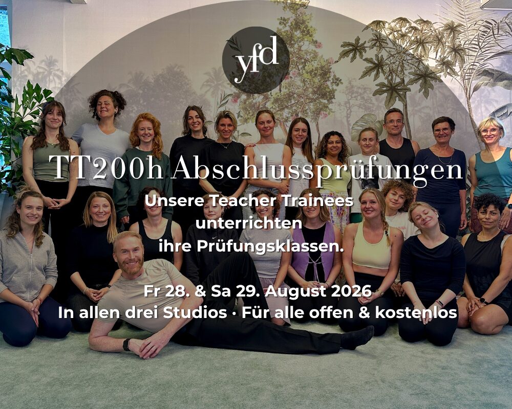 Komm zu den gratis Abschluss-Klassen der 200er Yogalehrer:innen Auszubildenden!